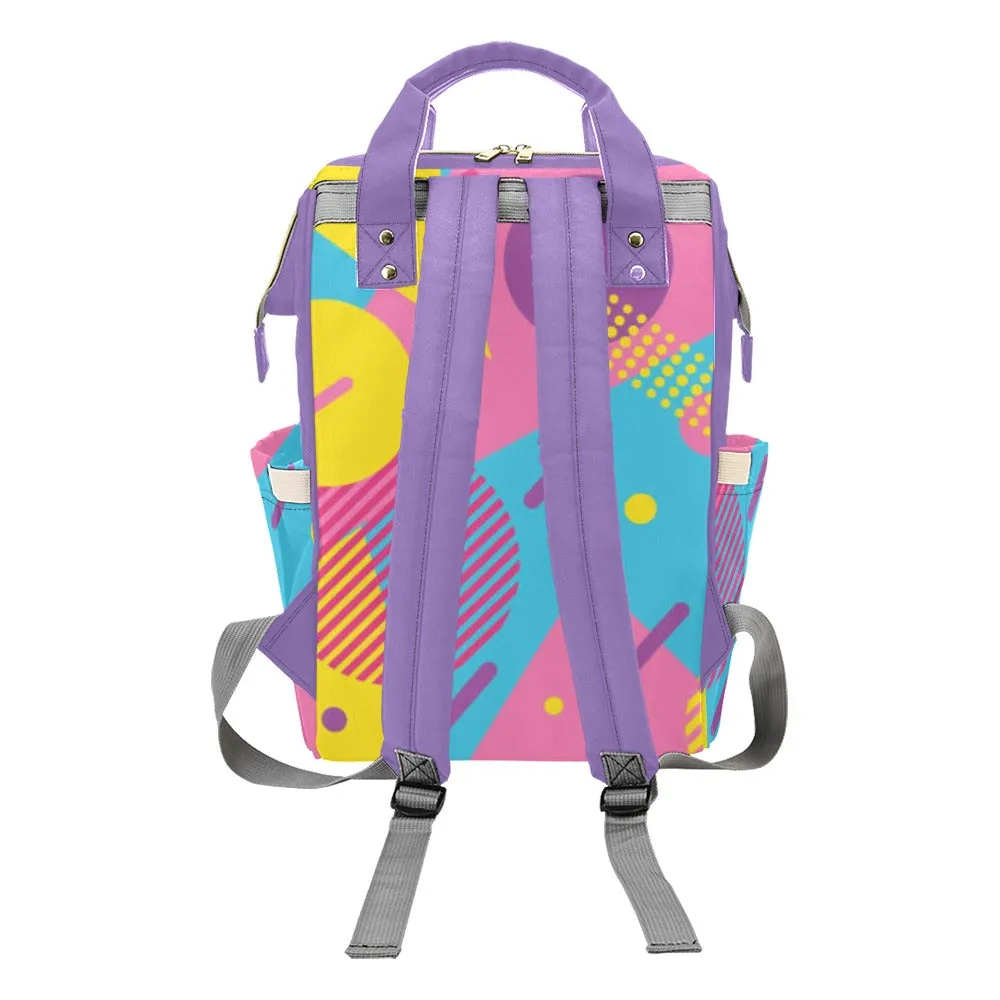 LOUD 90s Wallpaper Print Multi-Function Backpack