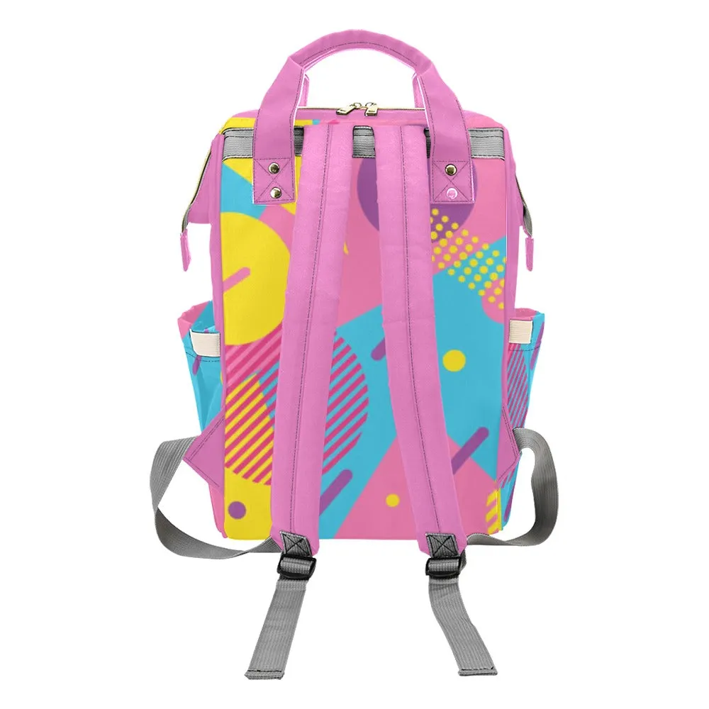 LOUD 90s Wallpaper Print Multi-Function Backpack