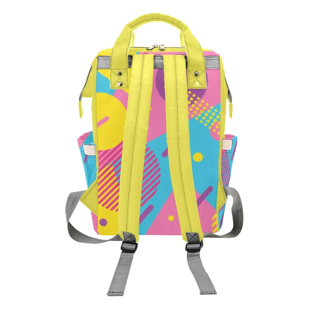 LOUD 90s Wallpaper Print Multi-Function Backpack