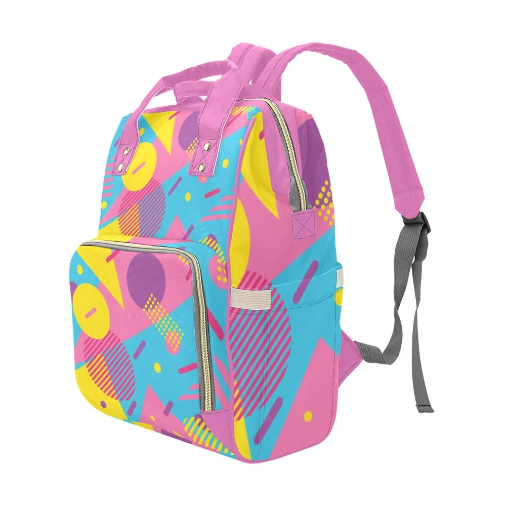 LOUD 90s Wallpaper Print Multi-Function Backpack