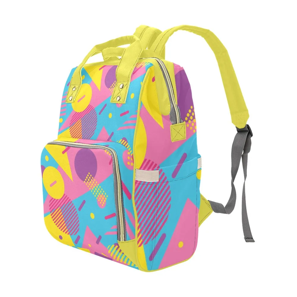 LOUD 90s Wallpaper Print Multi-Function Backpack