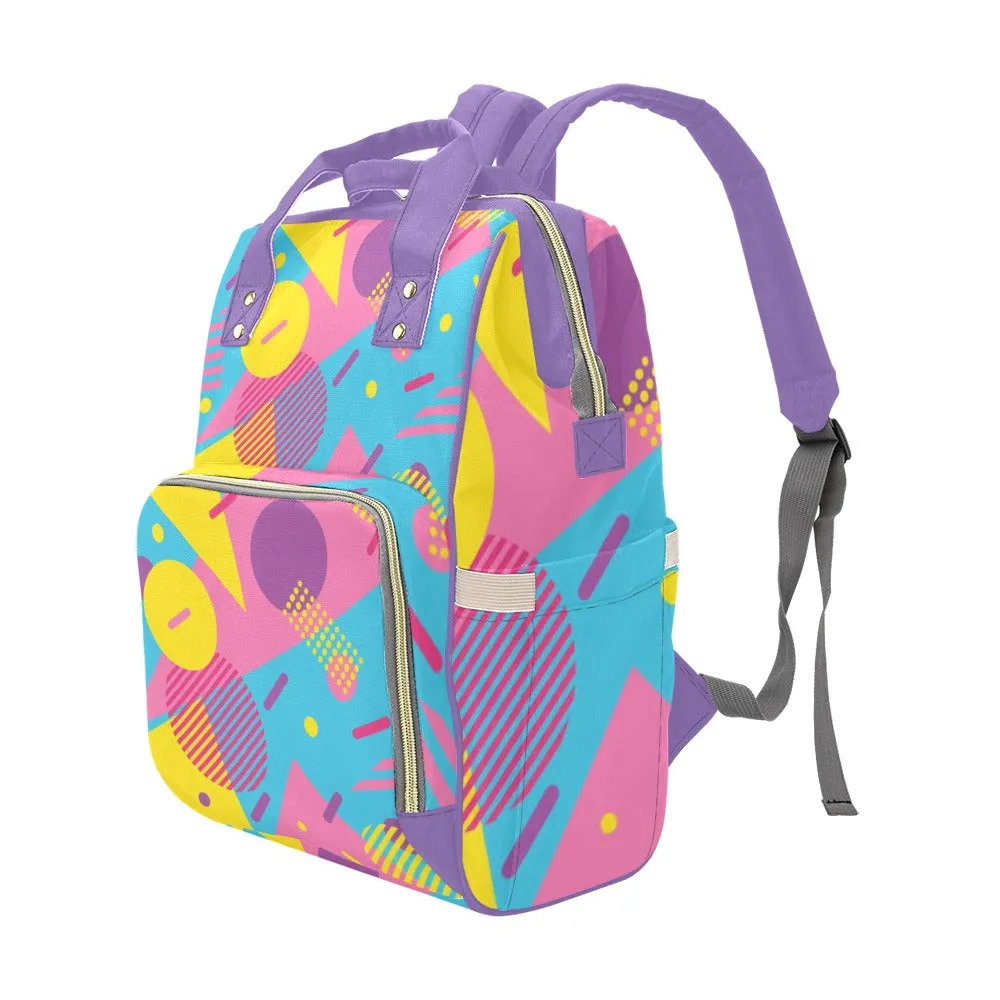 LOUD 90s Wallpaper Print Multi-Function Backpack