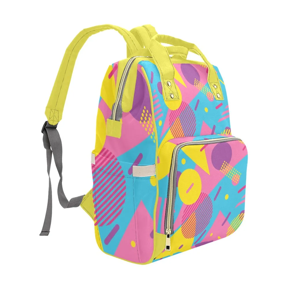 LOUD 90s Wallpaper Print Multi-Function Backpack