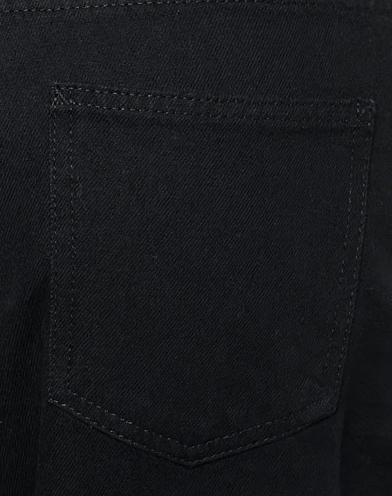 Low Rise Roomy Jeans in Rinse Black