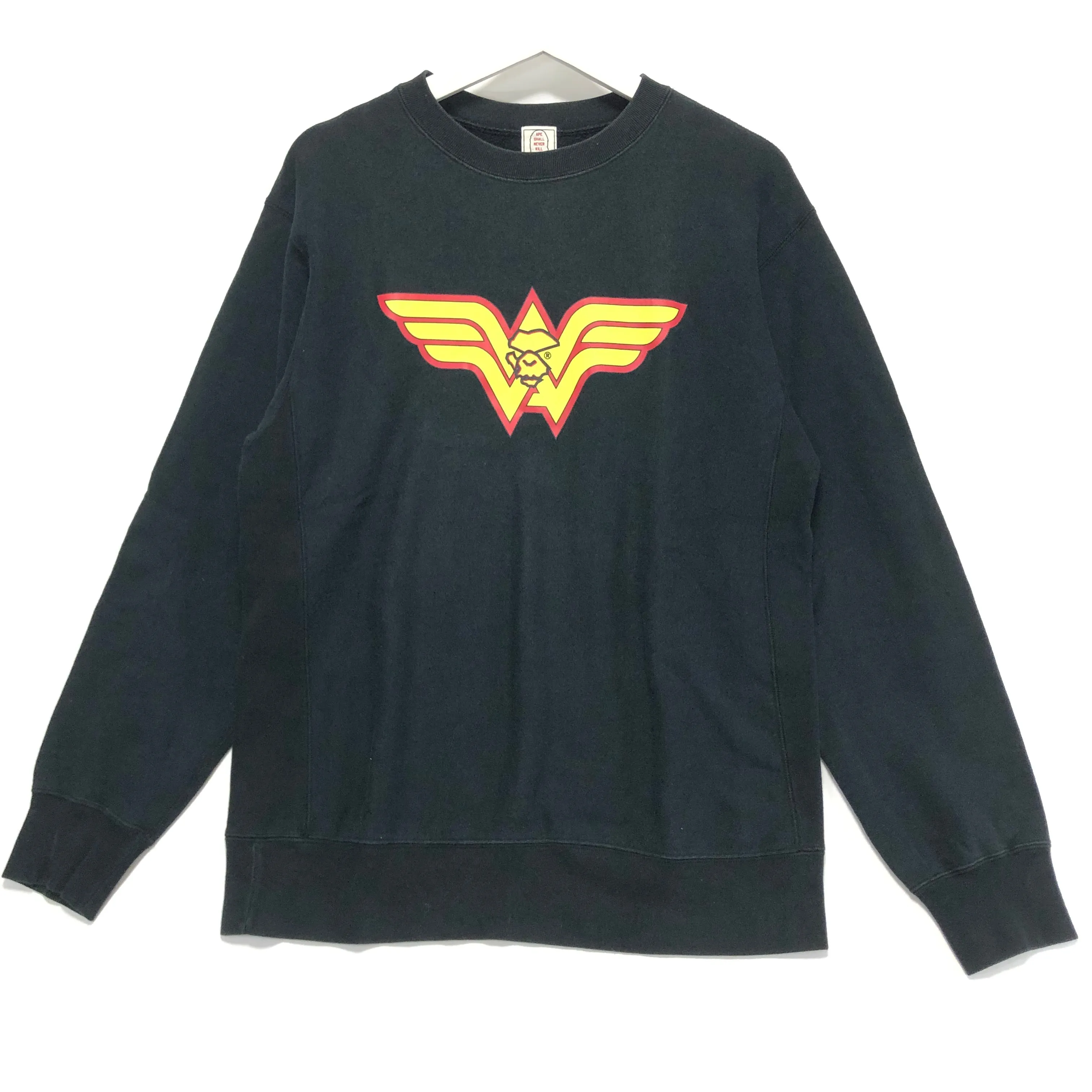 [M] A Bathing Ape Bape x DC Comics Vintage Crewneck Sweatshirt Black