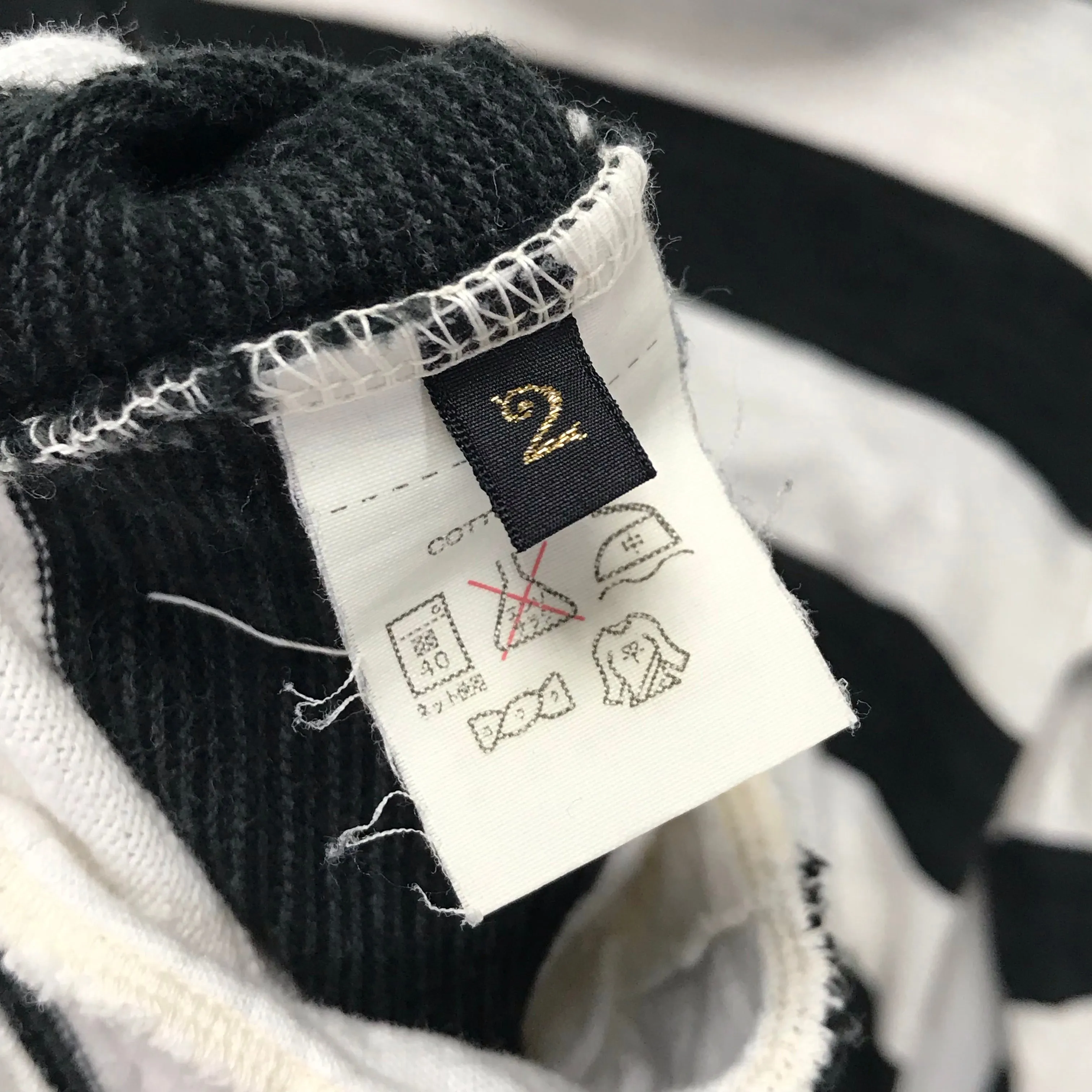 [M] Kapital Striped Hoodie White/Black