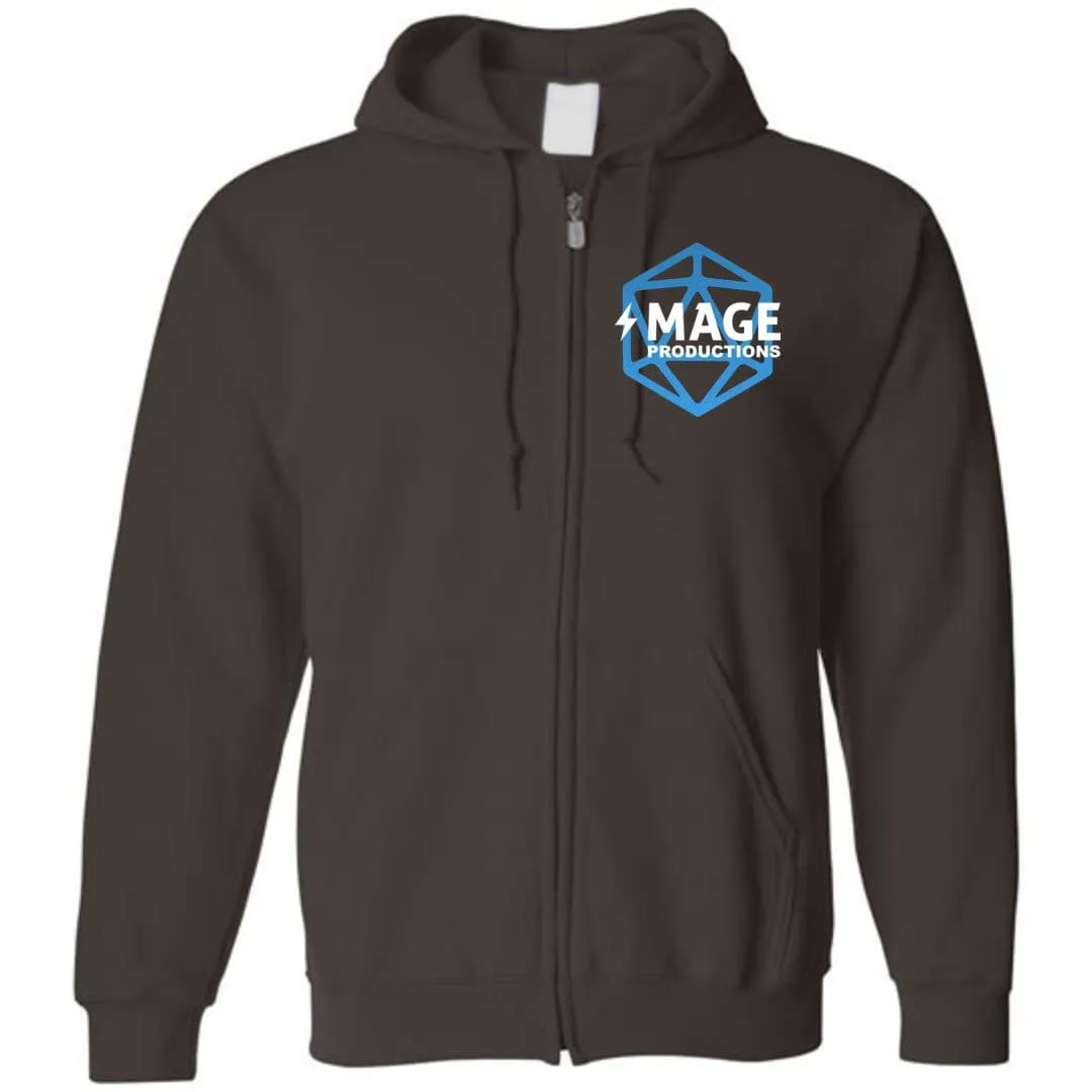 Mage Productions D20 Logo Unisex 50/50 Zip Hoodie