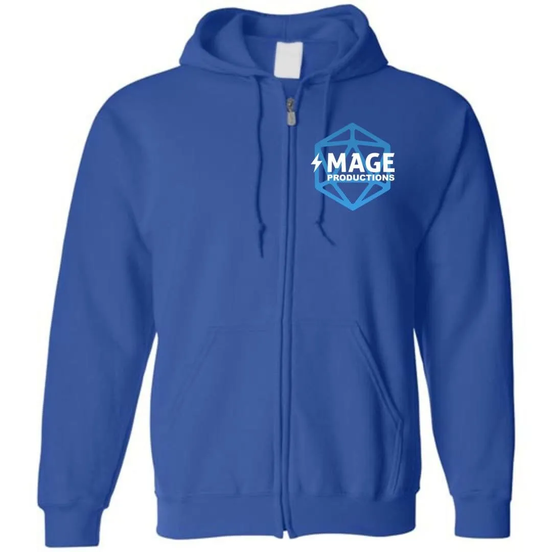 Mage Productions D20 Logo Unisex 50/50 Zip Hoodie