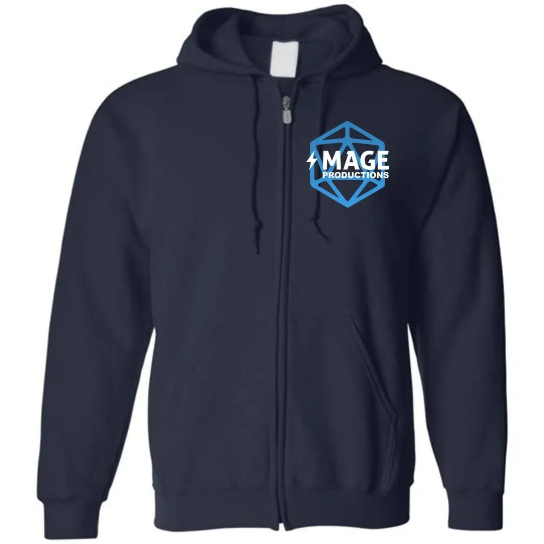 Mage Productions D20 Logo Unisex 50/50 Zip Hoodie