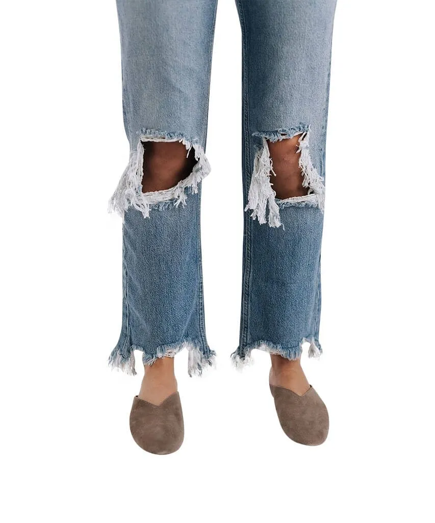 Maggie Straight Leg Light Stone Wash