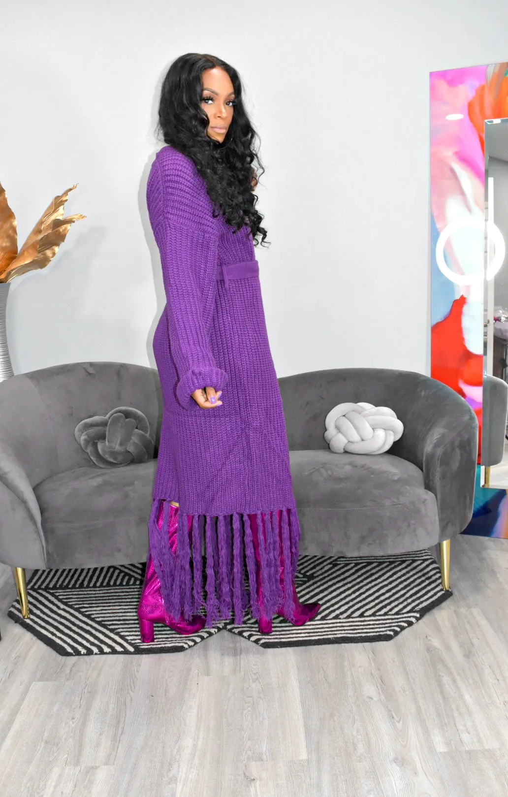 Majestically Me Purple Cardigan