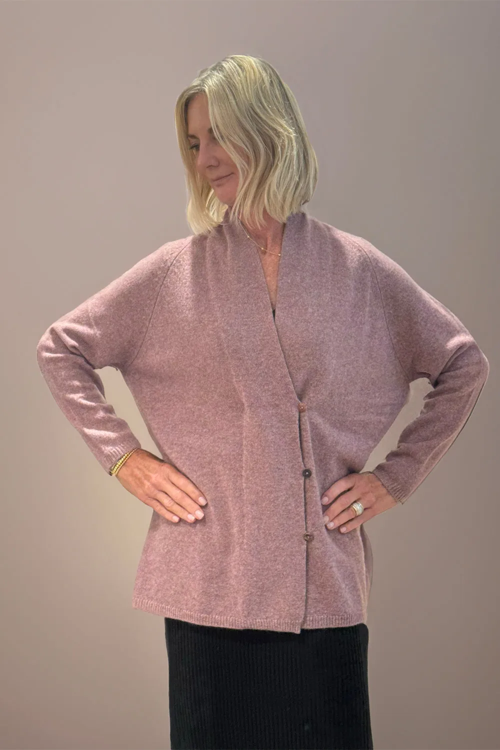 Mansted Zonia Yak Coatigan in Rose