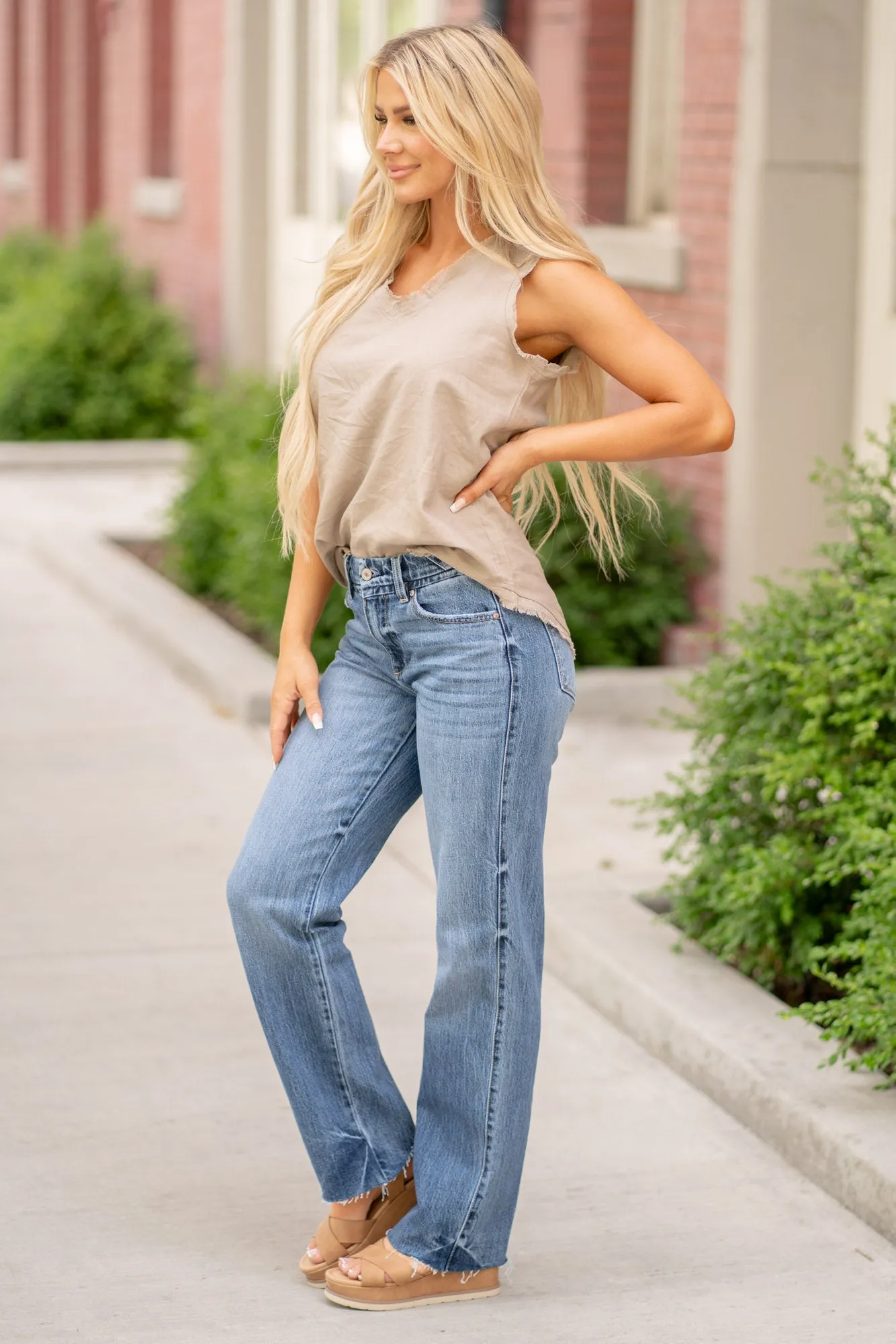 Melody High Rise True Straight Jeans