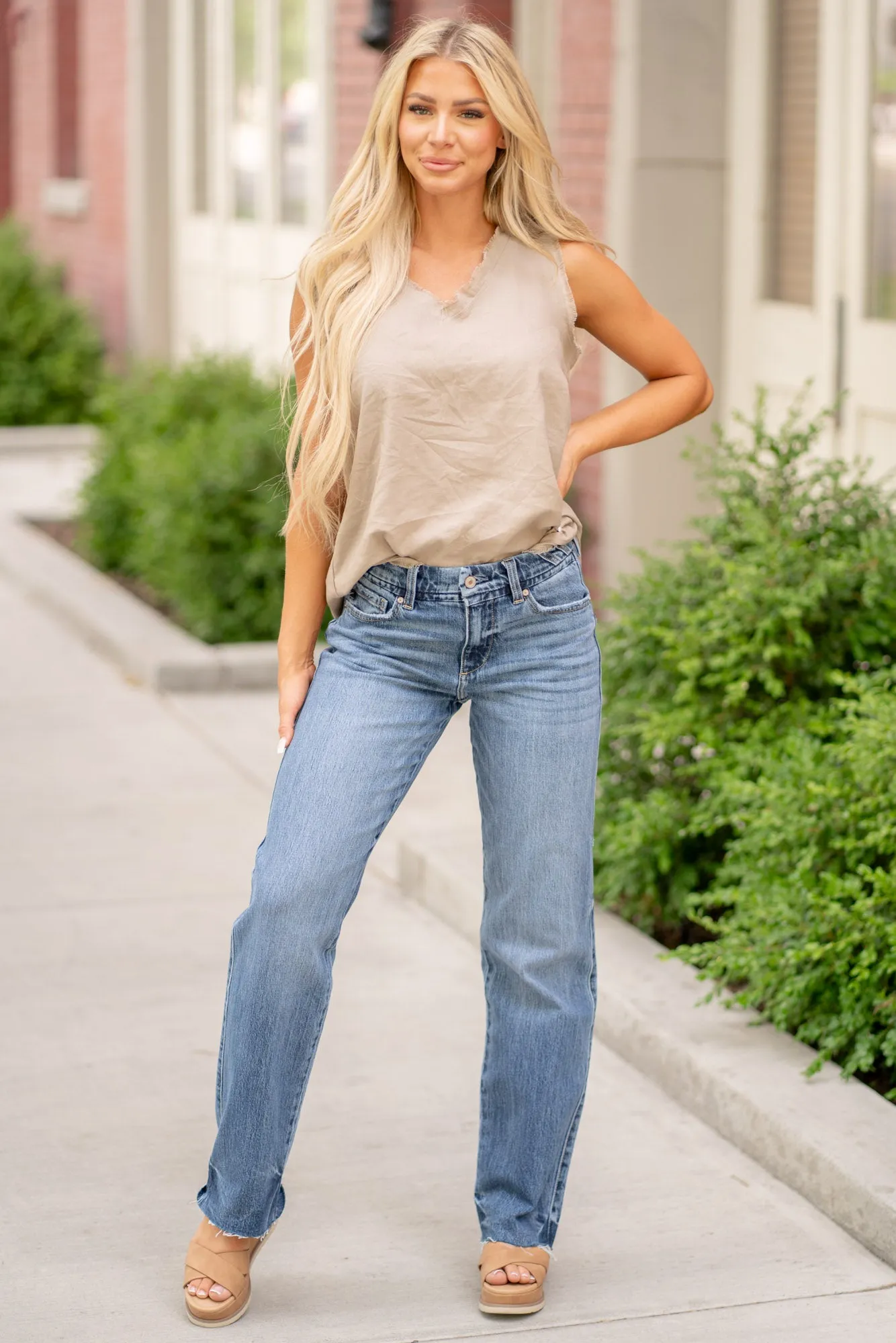 Melody High Rise True Straight Jeans