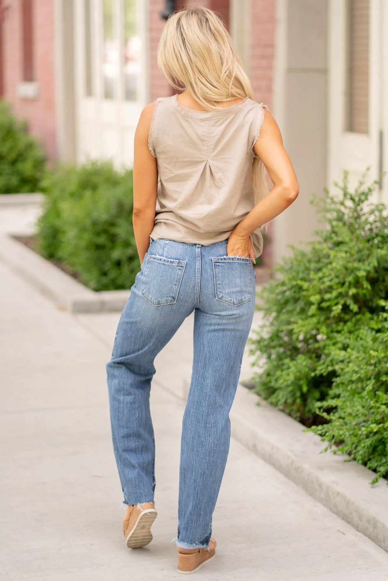 Melody High Rise True Straight Jeans