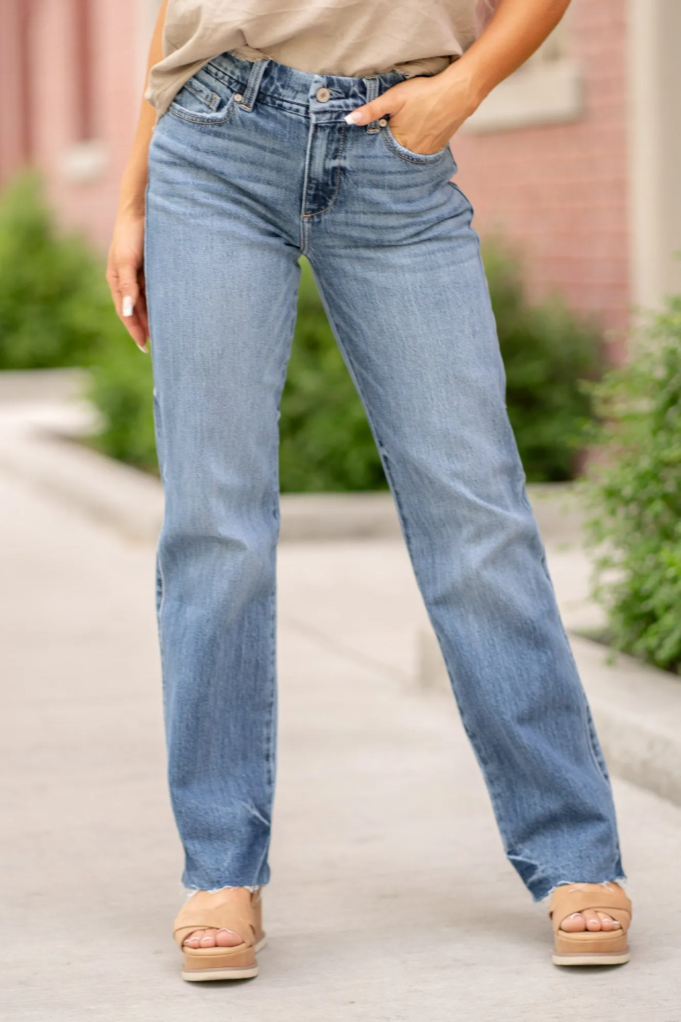 Melody High Rise True Straight Jeans