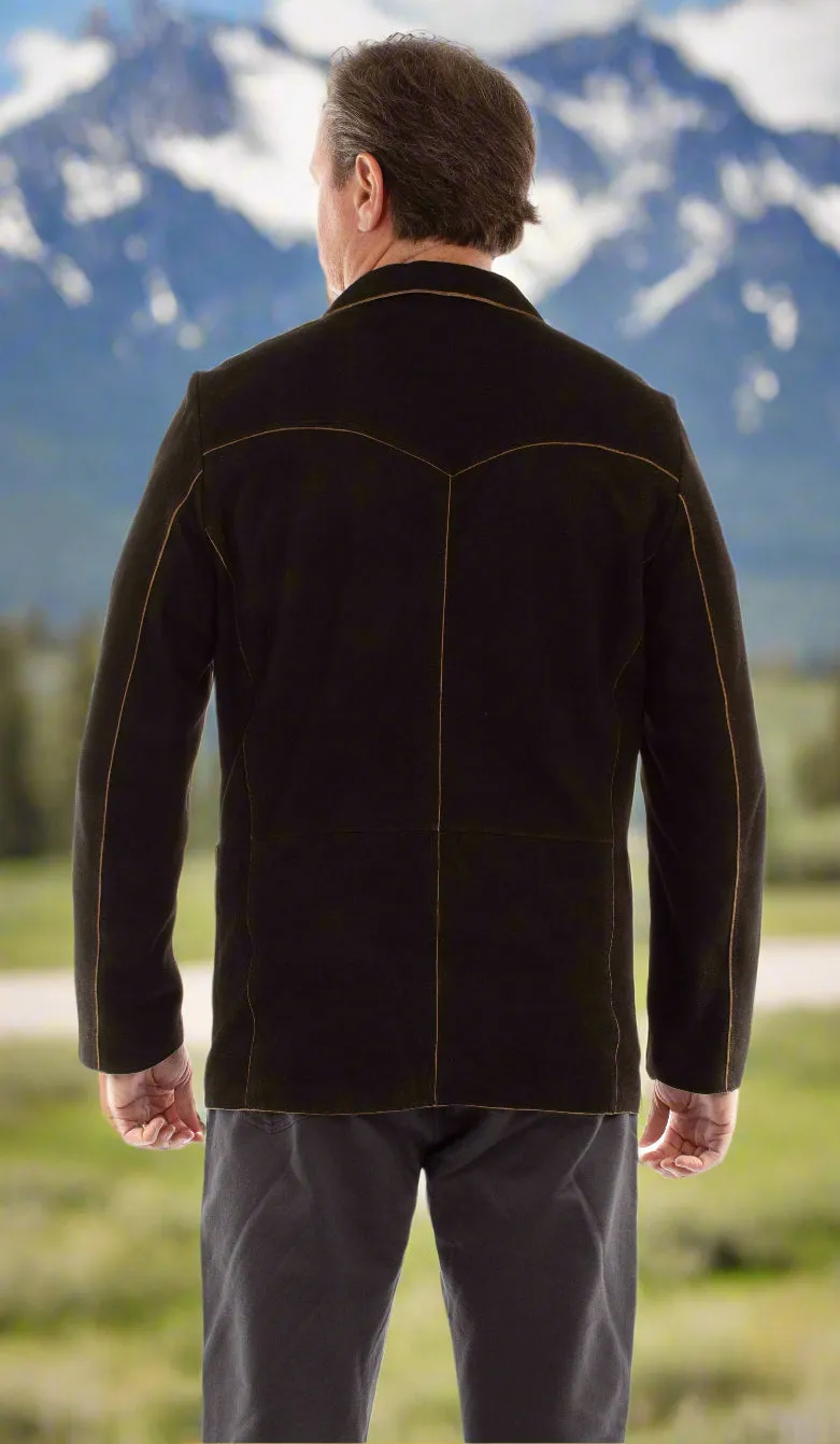 Mens Black Lamb Blazer