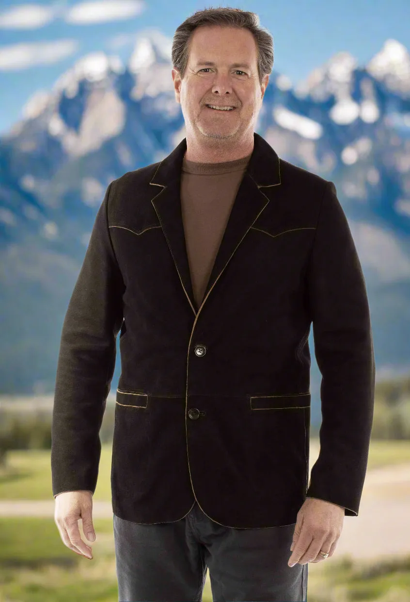 Mens Black Lamb Blazer