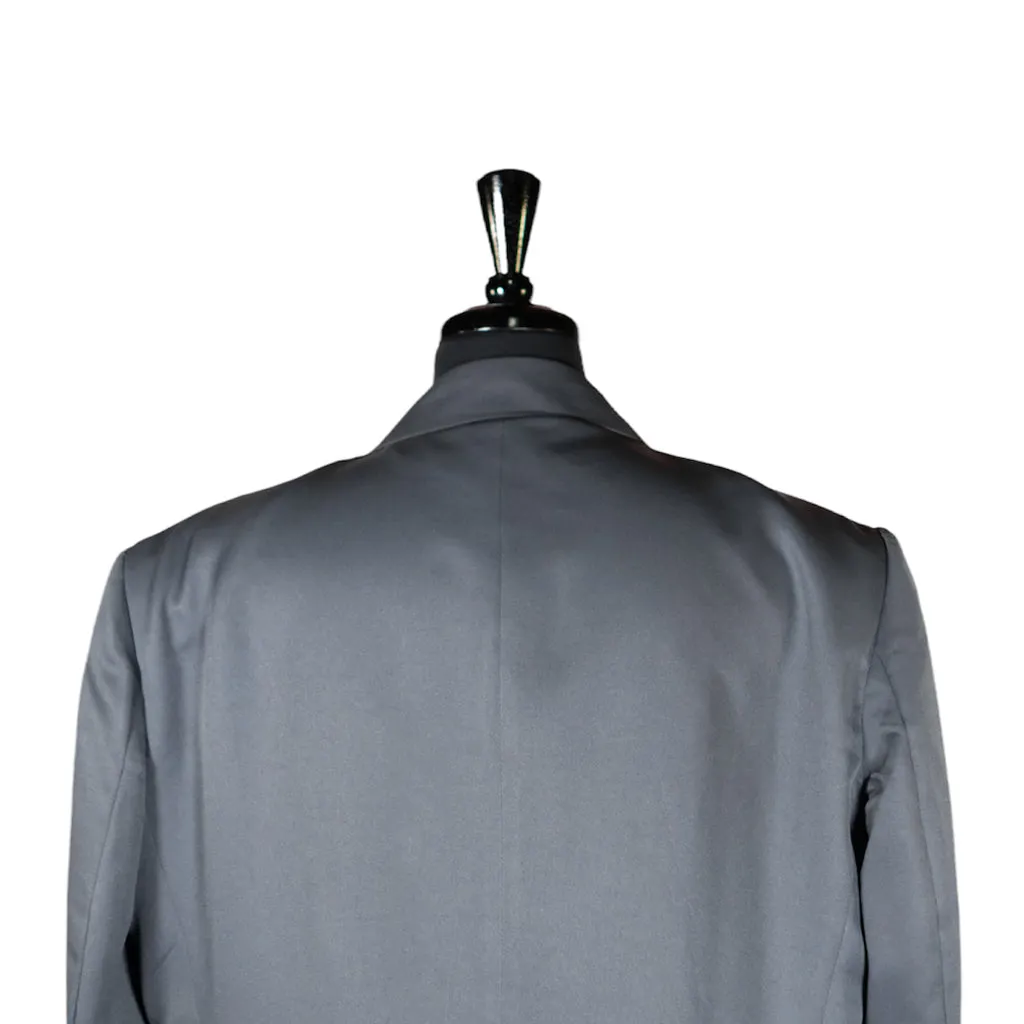 Men's Blazer Gray Wool Formal Suit Jacket Sport Coat (48R)