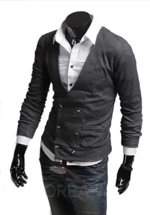 Men's Double Breasted Fashion Cardigan