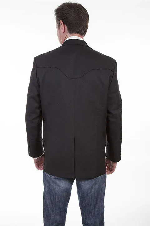 Men's Fabric Jacket Collection: Scully Western Blazer with Black Piping
