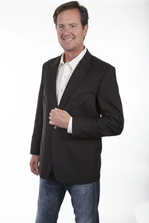 Men's Fabric Jacket Collection: Scully Western Blazer with Black Piping