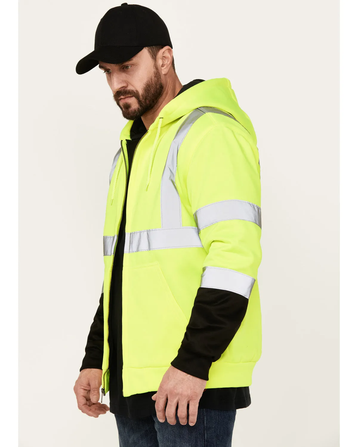 Men's High Vis Hooded Jacket
