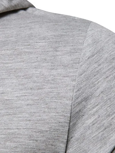 Men's Solid Color Casual Pocket Long Sleeves Hoodie