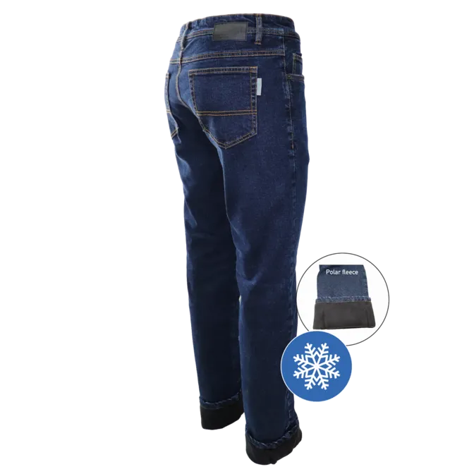 Men's Winter Lined Stretch Jeans by GATTS Workwear - Style SMR-300D