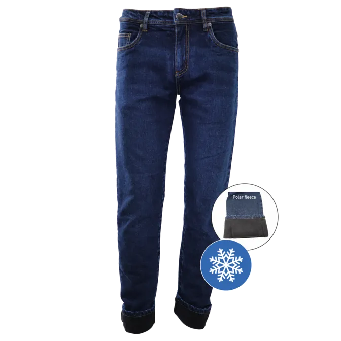 Men's Winter Lined Stretch Jeans by GATTS Workwear - Style SMR-300D