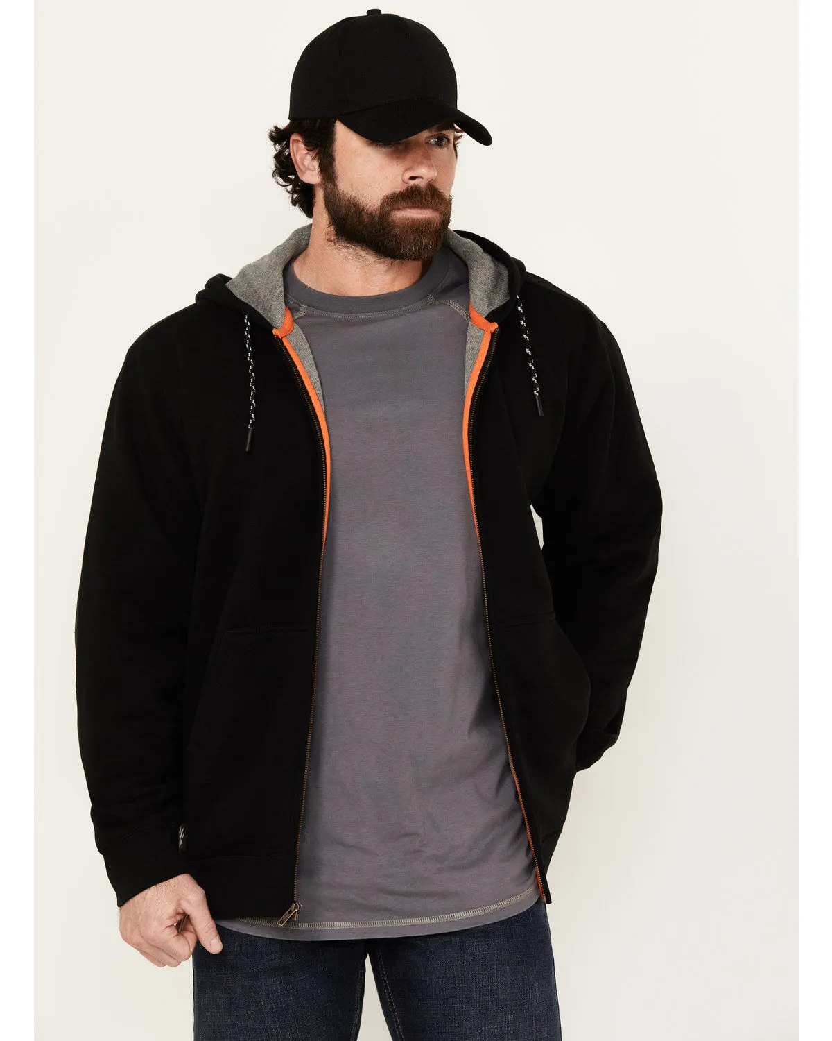 Men's Zip Front Hooded Zip Jacket