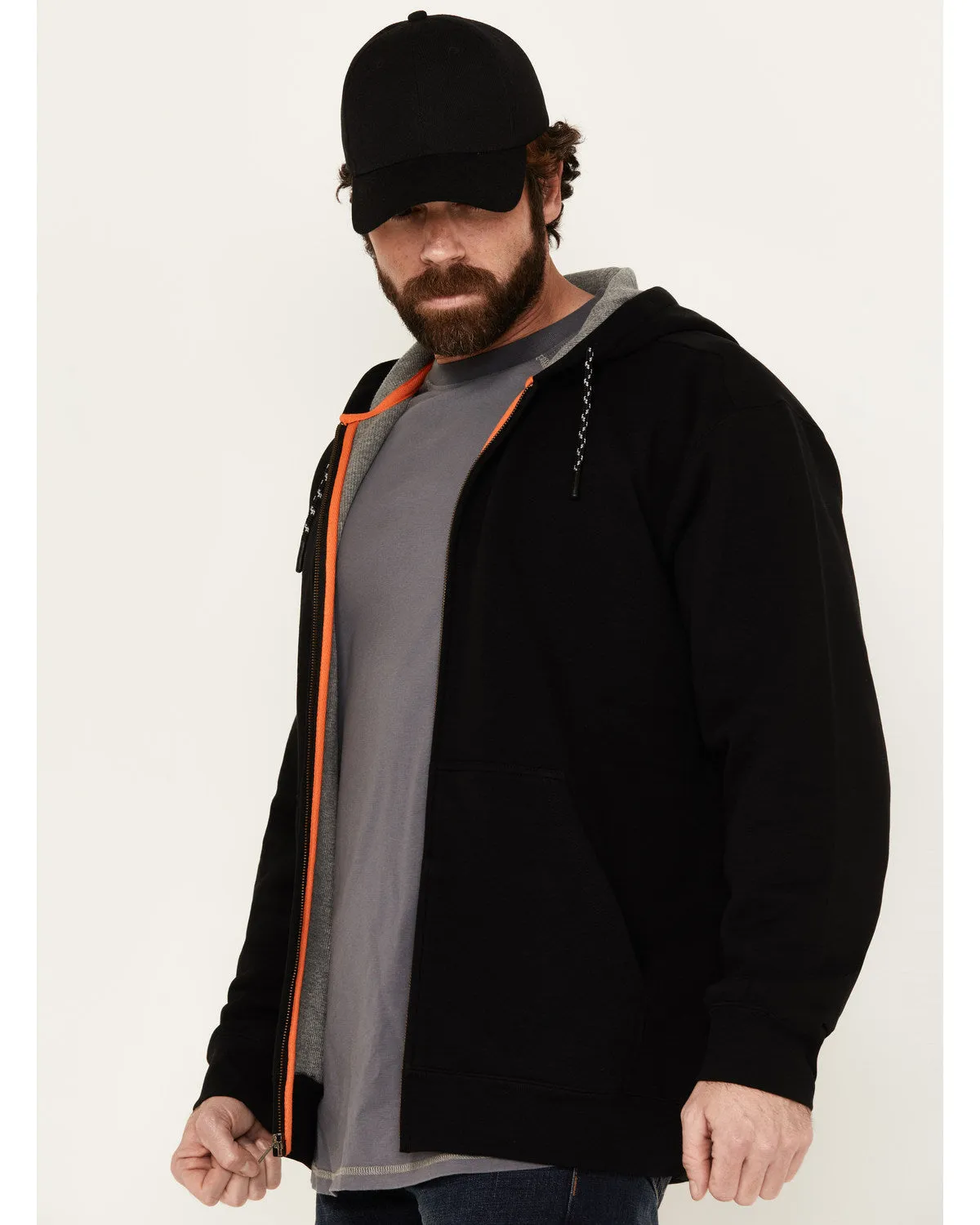 Men's Zip Front Hooded Zip Jacket