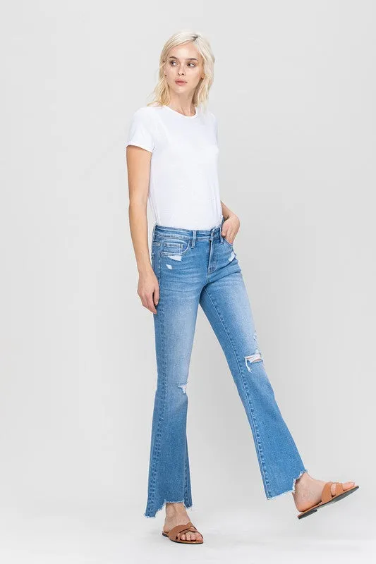 MID-RISE FLARE WITH HEM DETAIL