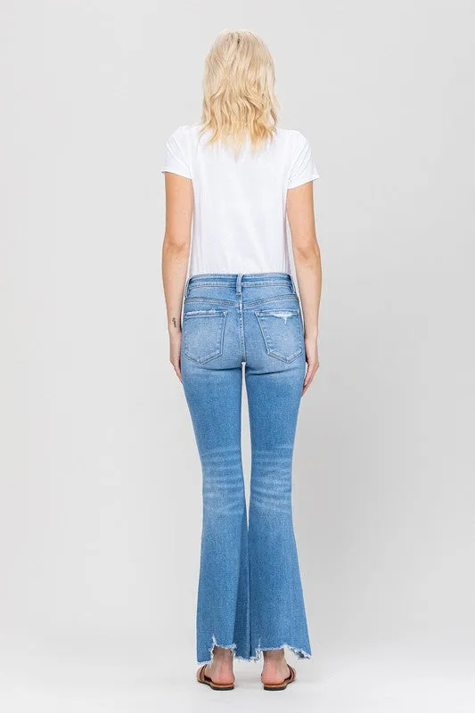 MID-RISE FLARE WITH HEM DETAIL