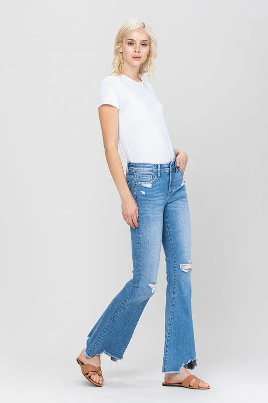 MID-RISE FLARE WITH HEM DETAIL