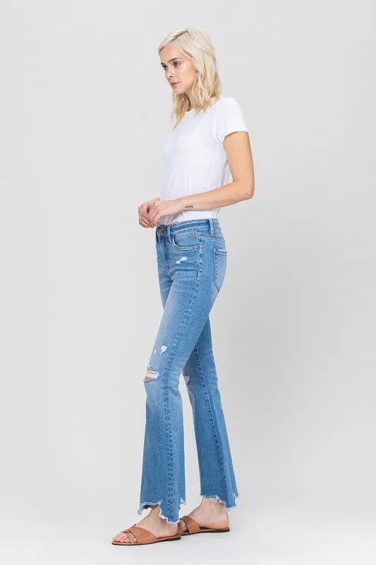 MID-RISE FLARE WITH HEM DETAIL