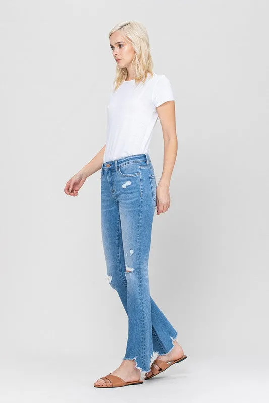 MID-RISE FLARE WITH HEM DETAIL
