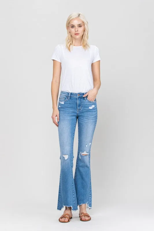 MID-RISE FLARE WITH HEM DETAIL