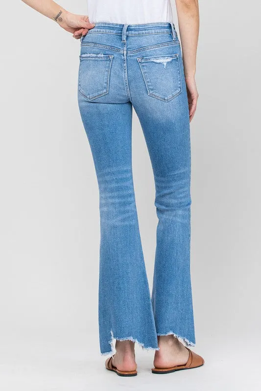 MID-RISE FLARE WITH HEM DETAIL