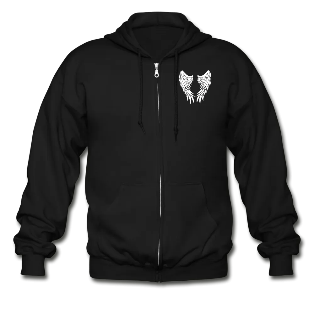 Mom and Dad Guardian Angel Gildan Heavy Blend Adult Zip Hoodie