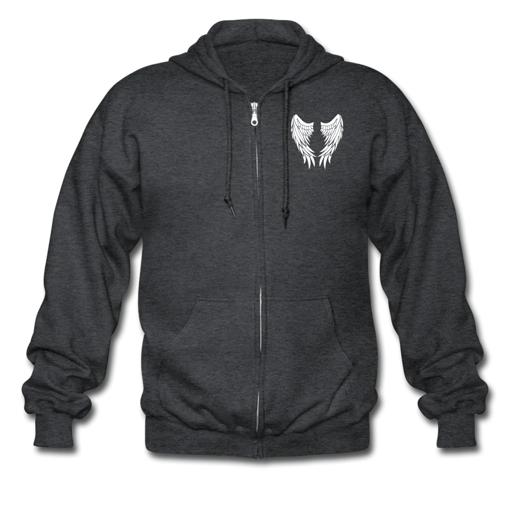 Mom and Dad Guardian Angel Gildan Heavy Blend Adult Zip Hoodie