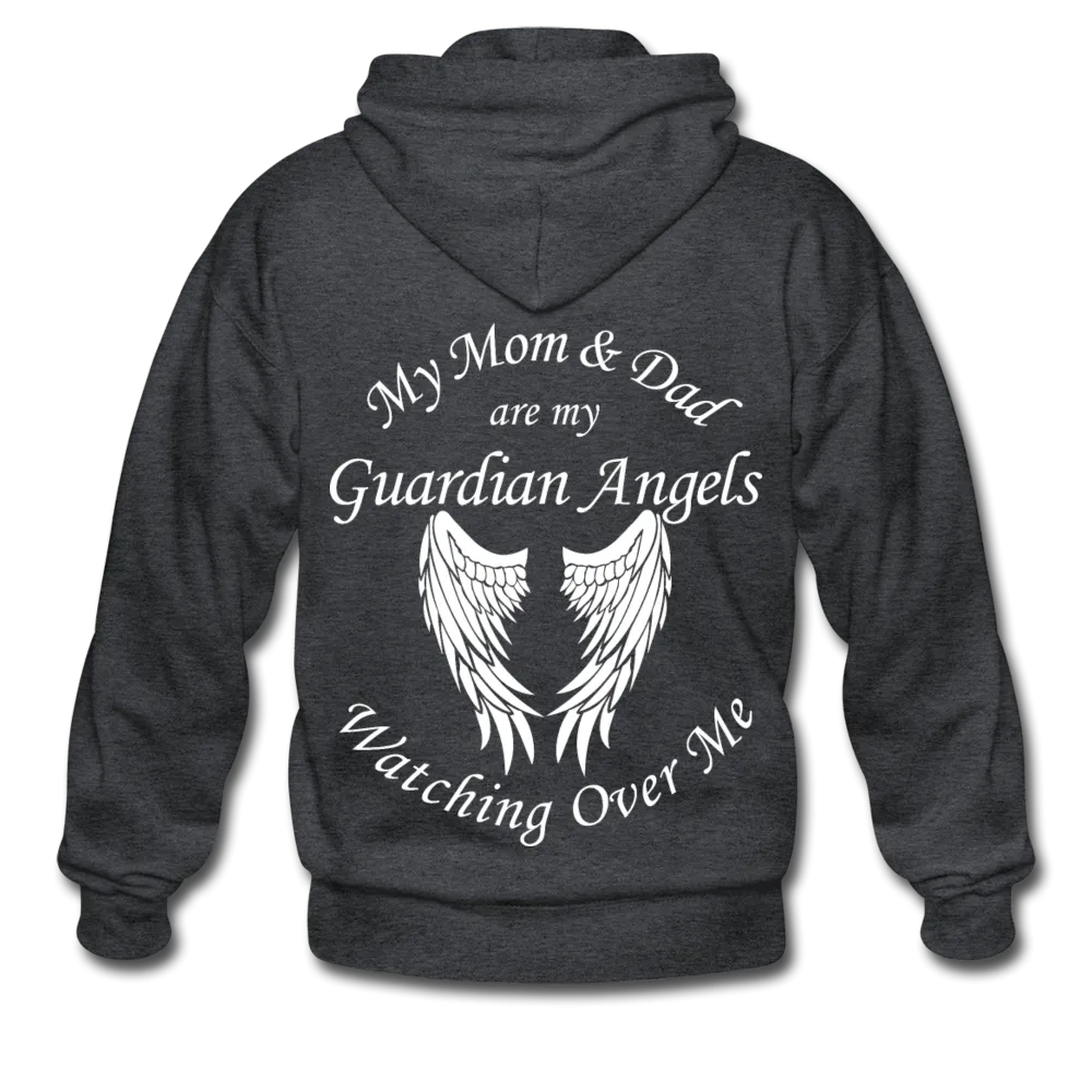 Mom and Dad Guardian Angel Gildan Heavy Blend Adult Zip Hoodie