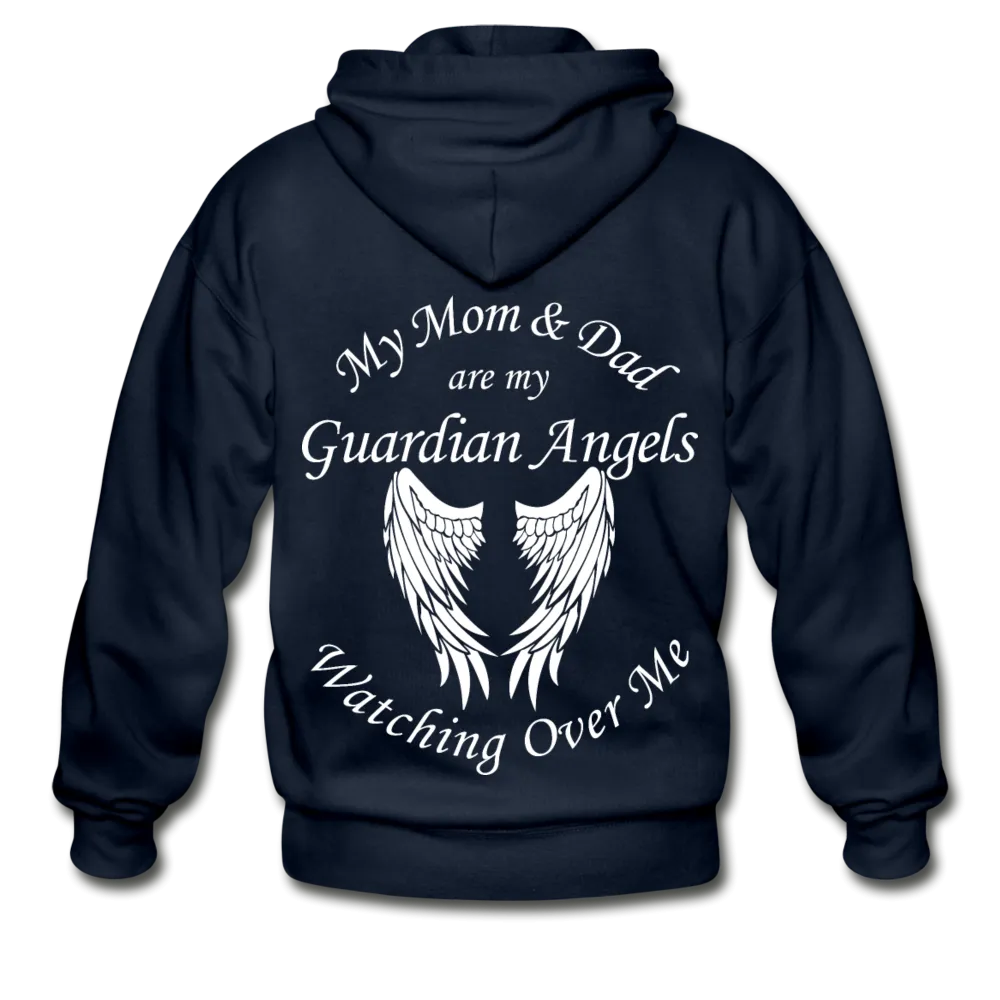 Mom and Dad Guardian Angel Gildan Heavy Blend Adult Zip Hoodie