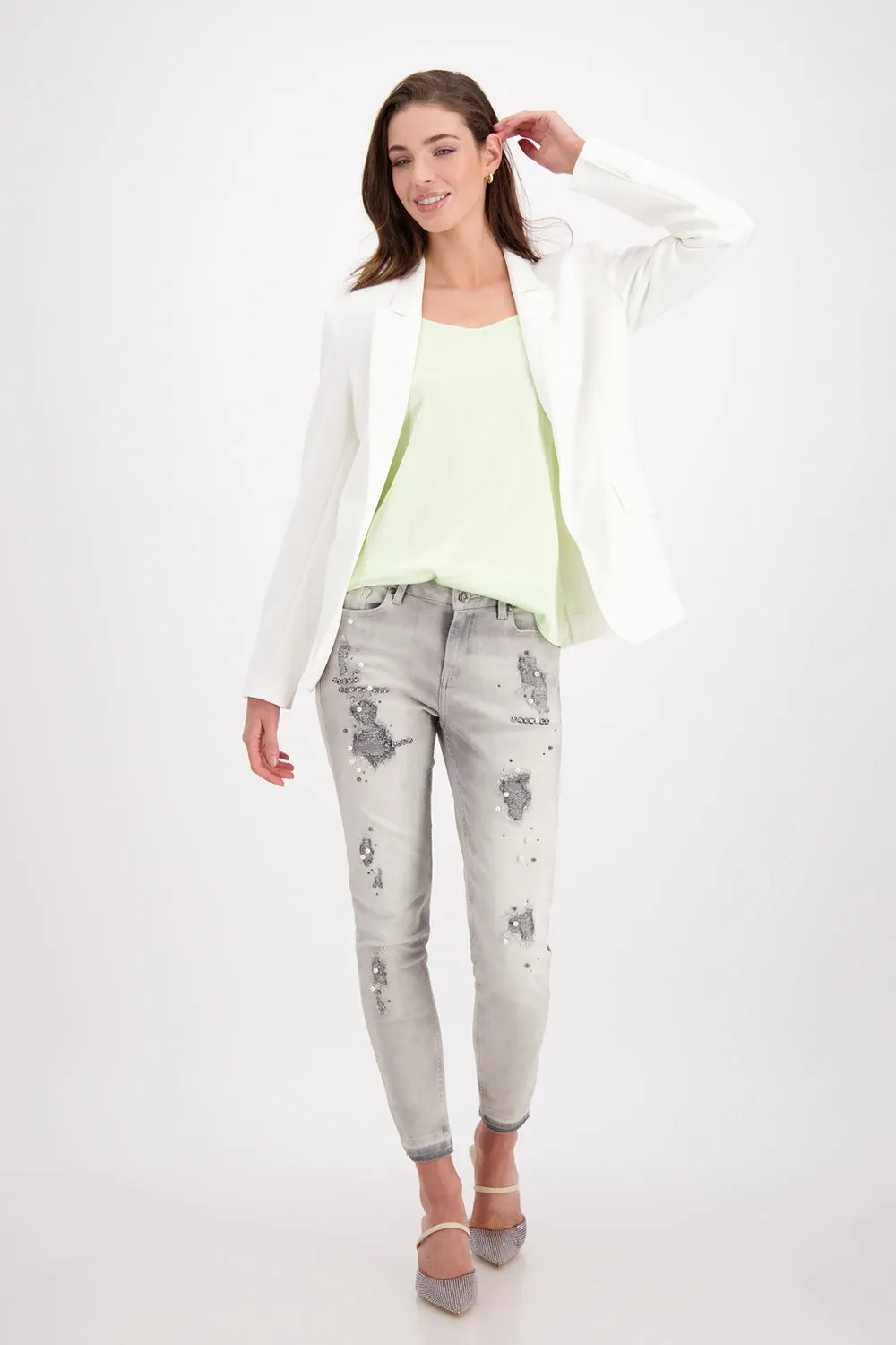 Monari Blazer uni lapel collar M407831
