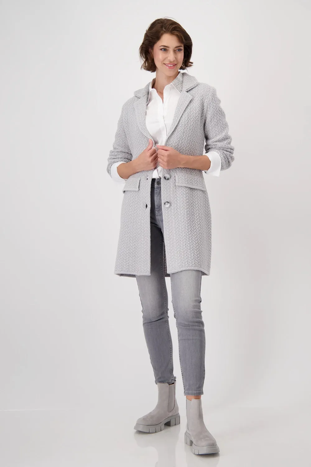 Monari Knit Coatigan 808362