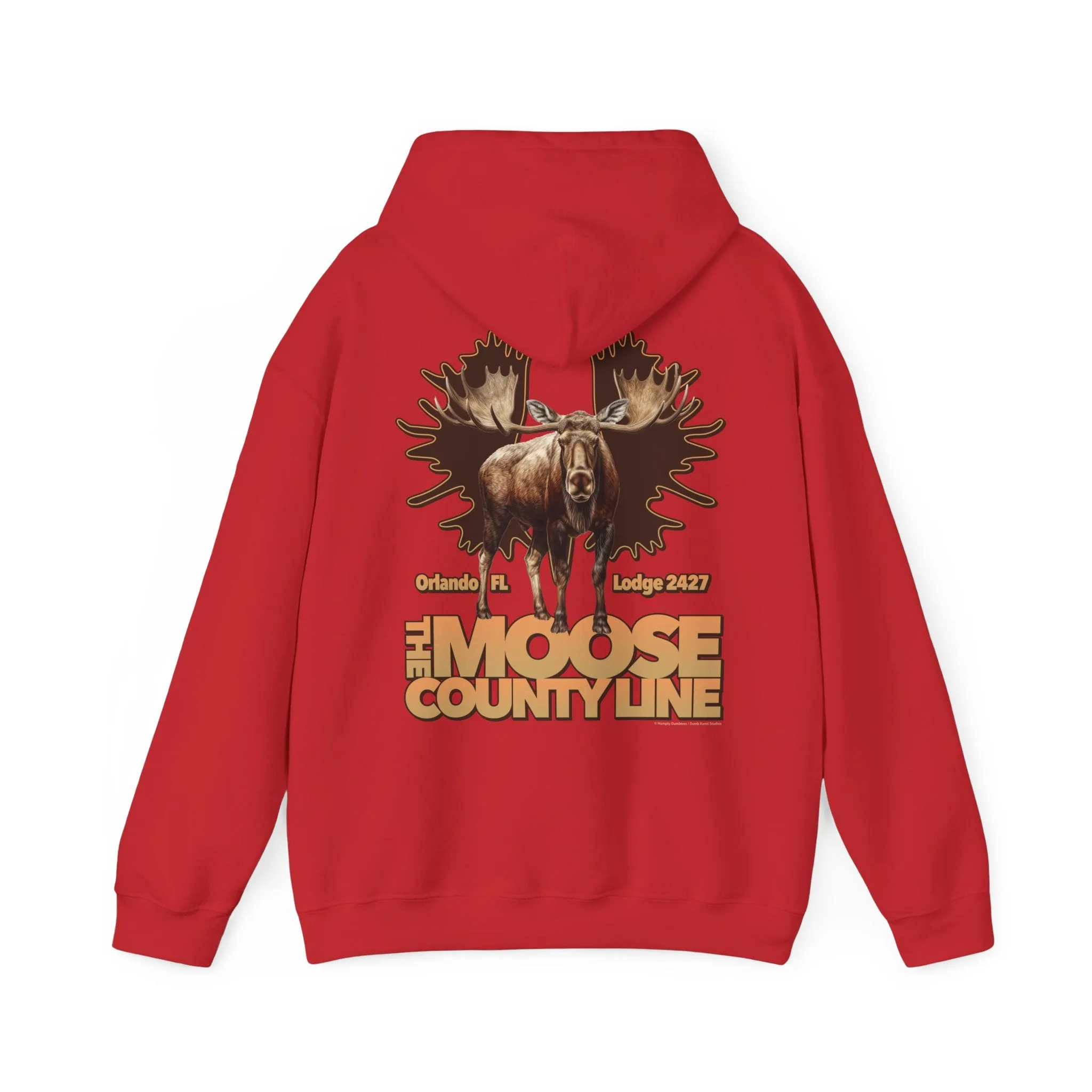 Moose Lodge 2427 - Moose Antlers - Hooded Sweatshirt (Front & Back Print)