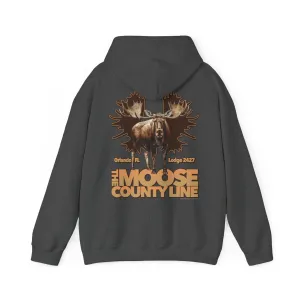 Moose Lodge 2427 - Moose Antlers - Hooded Sweatshirt (Front & Back Print)