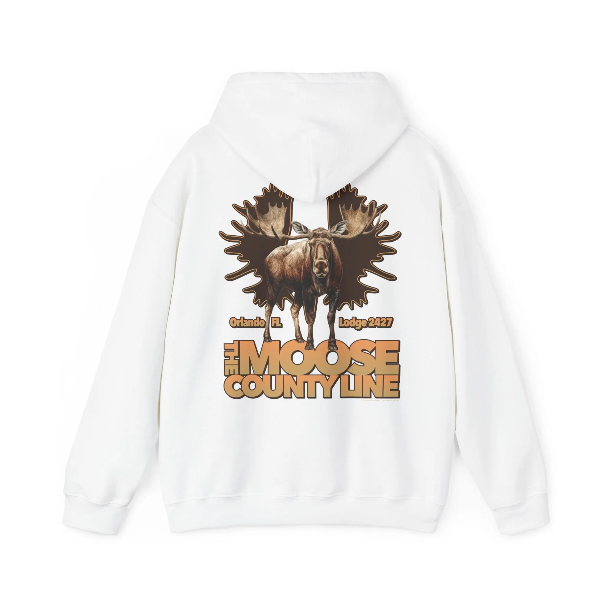 Moose Lodge 2427 - Moose Antlers - Hooded Sweatshirt (Front & Back Print)