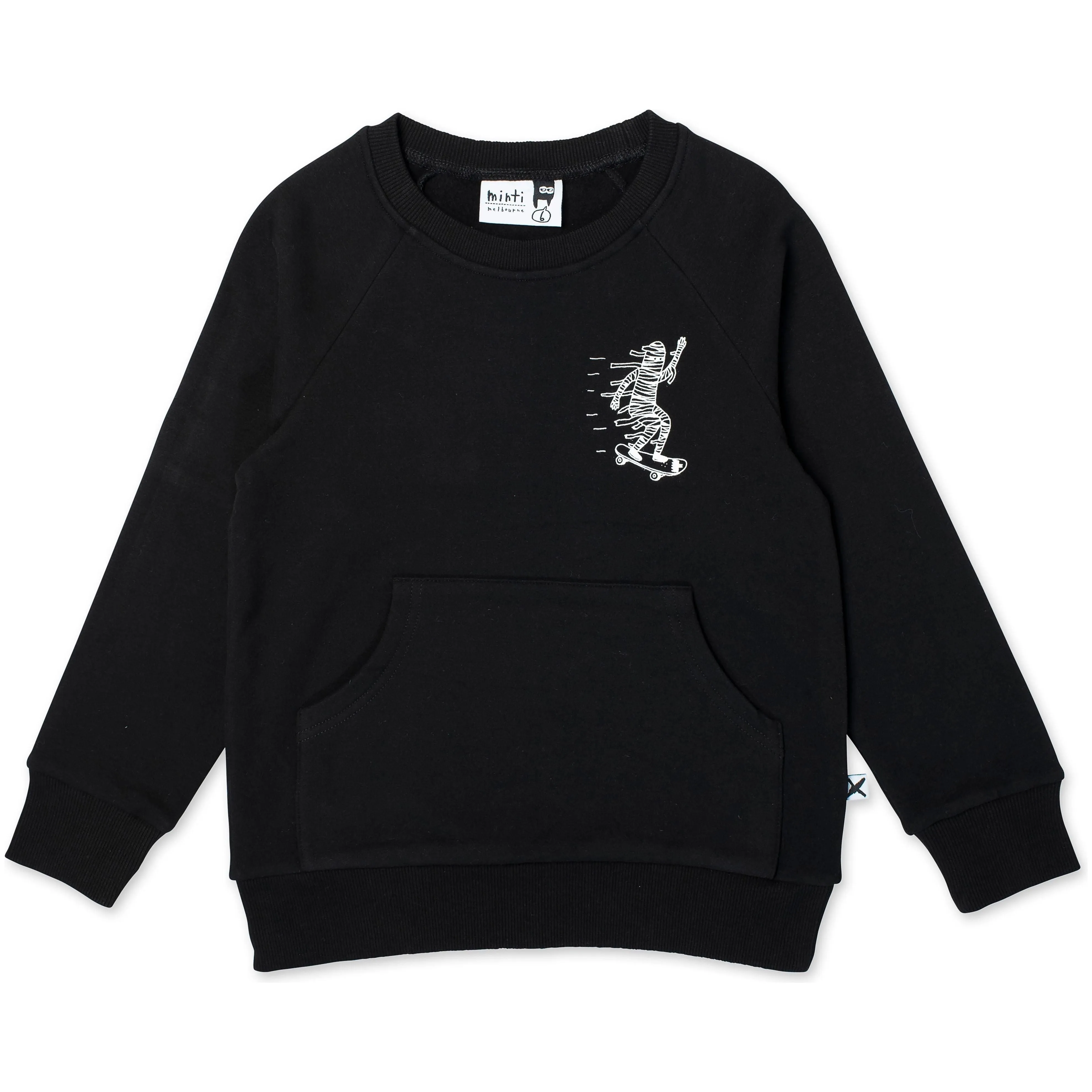 Mummy Skater Furry Crew - Black
