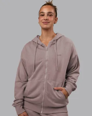 MVP Zip Through Hoodie - Greyish Purple